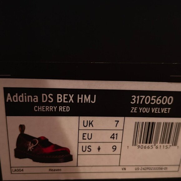 Heaven Marc Jacobs Cherry Red Maroon Velvet Platform Mary Janes Size US 9 - Picture 8 of 8